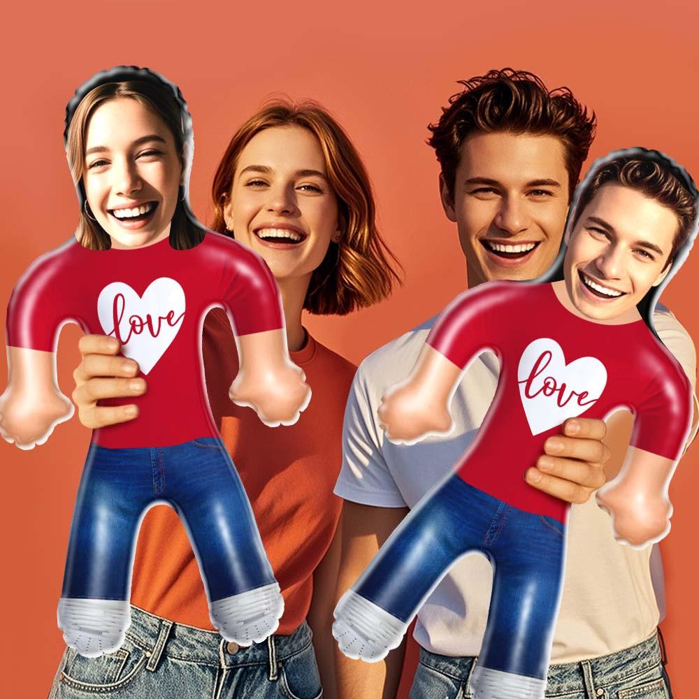 Face Inflatable Air Minime Doll Custom Blow Up Doll Gift For Couple - Red Love