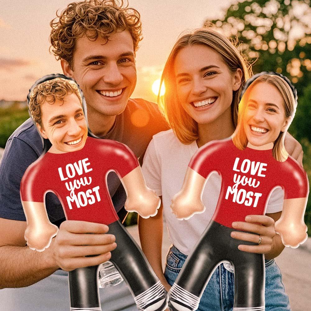 Custom Funny Blow Up Doll Face Inflatable Air Minime Doll Gift For Couple - LOVE you MORE - MyHawaiianShirtsAU