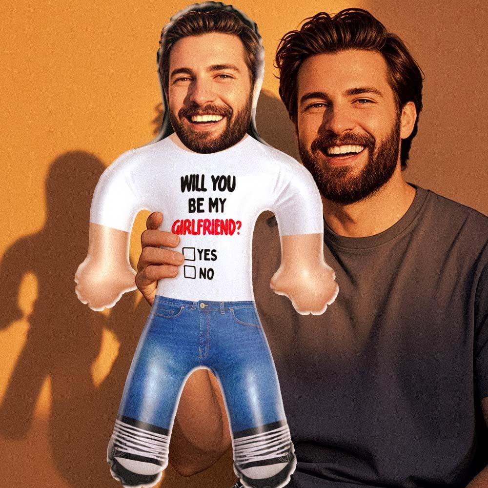 Custom Face Inflatable Air Minime Doll Blow Up Doll Gift - Will you be My Girlfriend?