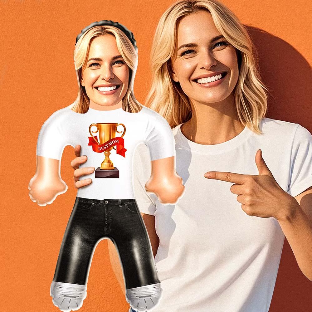 Supermom Custom Inflatable Doll – Personalized Face Gift for Her - MyHawaiianShirtsAU