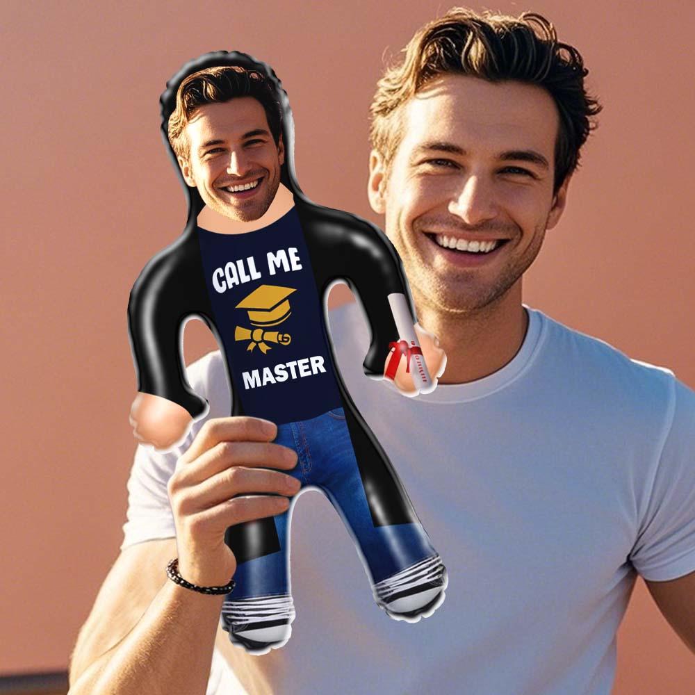 Personalized Graduation Air Minime Doll "Call Me Master" Outfit Face Inflatable Dolls