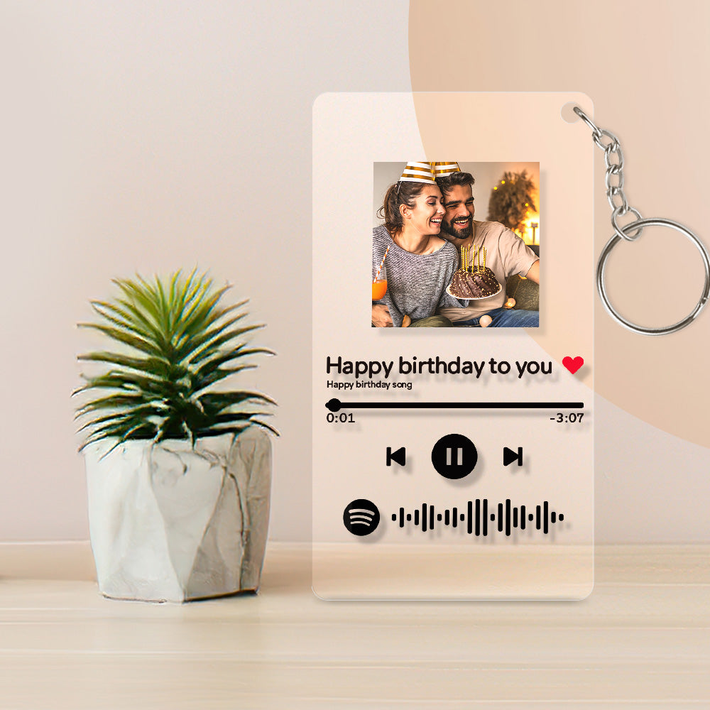 Song Music Artist Singer Personalized Photo Poster Scannable Music Code Acrylic Glass Music Decorative Plaque with Free Keychain, Night Light - MyHawaiianShirtsAU
