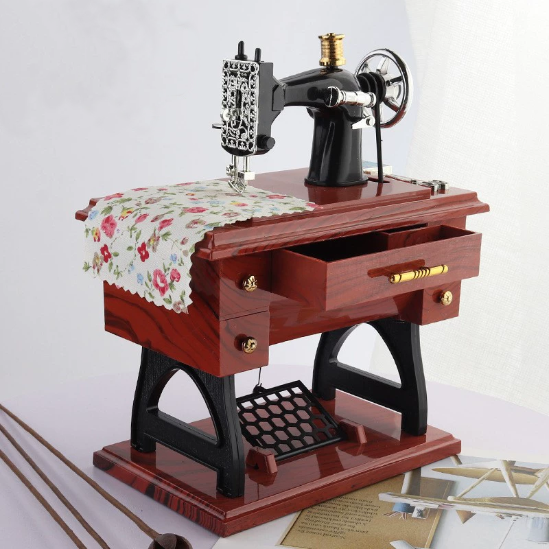 Vintage Mini Sewing Machine Music Box Mom/Grandma's Sewing Machine Recalling Her Talent - MyHawaiianShirtsAU