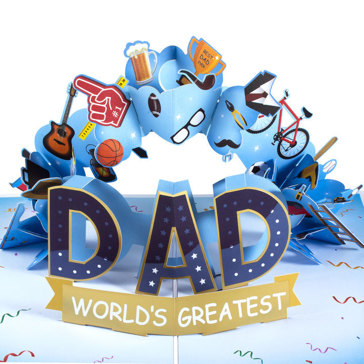 World's Greatest Dad Pop up Card for Father's Day - MyHawaiianShirtsAU