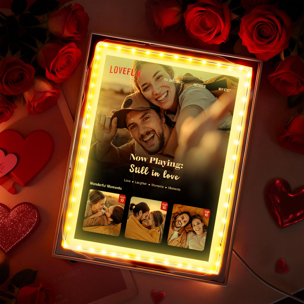 Personalized Photo Movie Theme Romantic LED Night Light Mirror Light-Beautiful Memories Playing - MyHawaiianShirtsAU