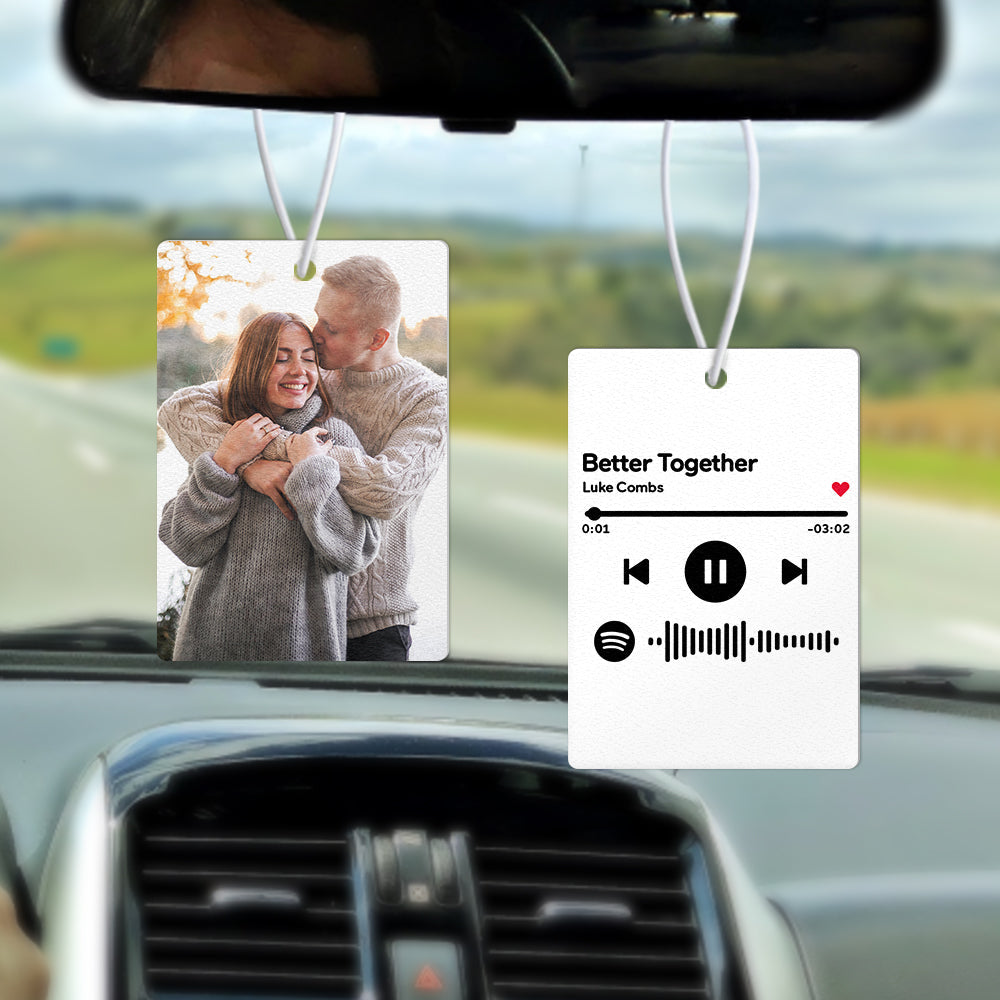 Custom Spotify Code Car Air Freshener Music Song Air Freshener Gifts for Him - MyHawaiianShirtsAU