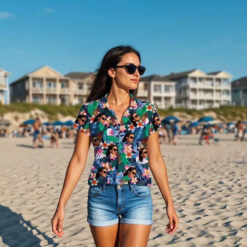 Tropical Wild - Custom Women Hawaiian Shirt - MyHawaiianShirtsAU