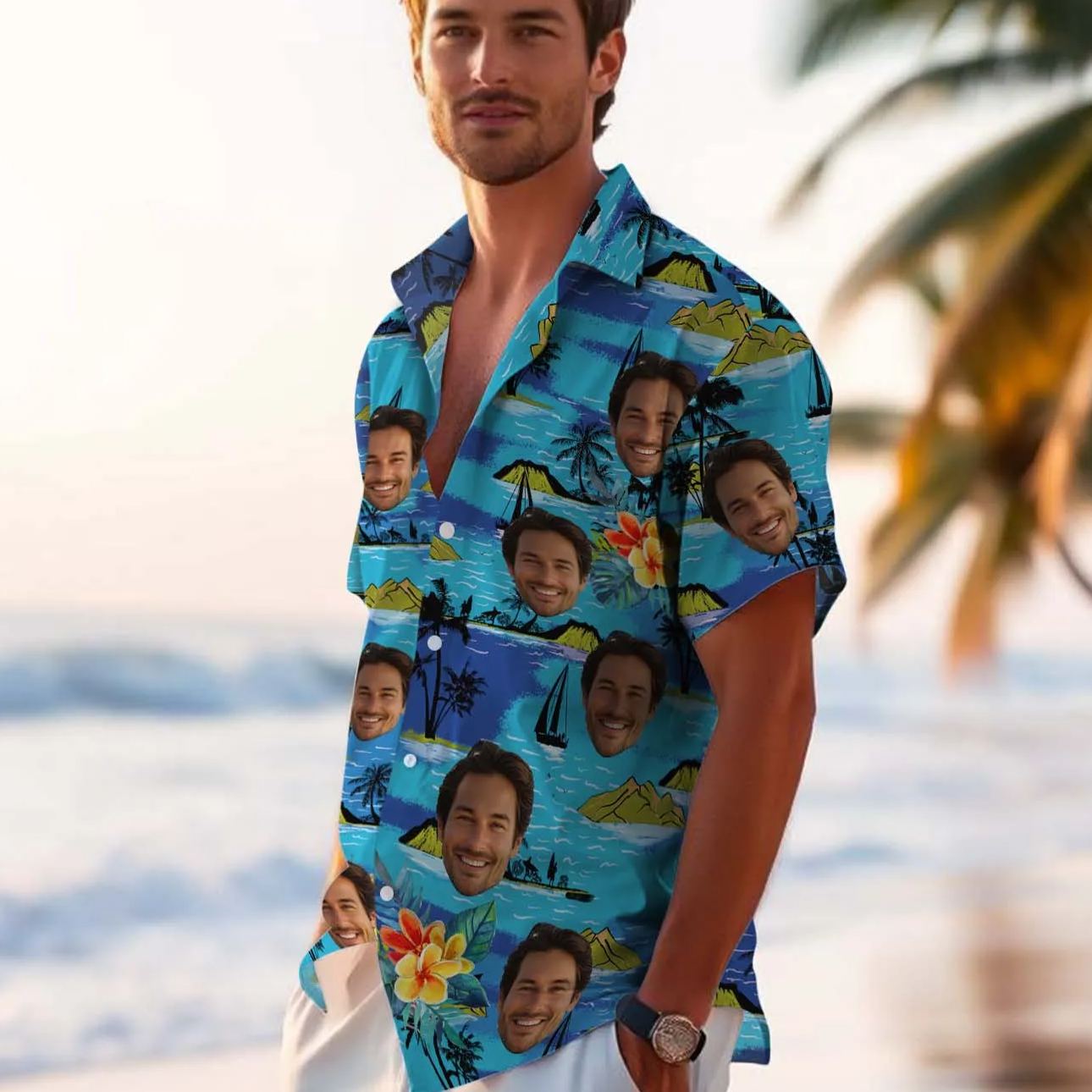 Island Blues - Custom Men Hawaiian Shirt - MyHawaiianShirtsAU