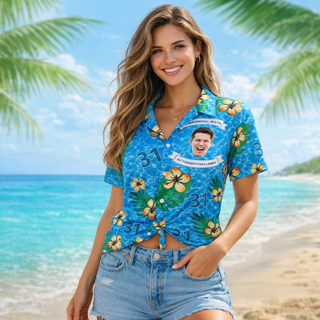 Birthday Hawaiian Shirts Custom Button-down Shirts Birthday Party Shirts Custom Face & Age