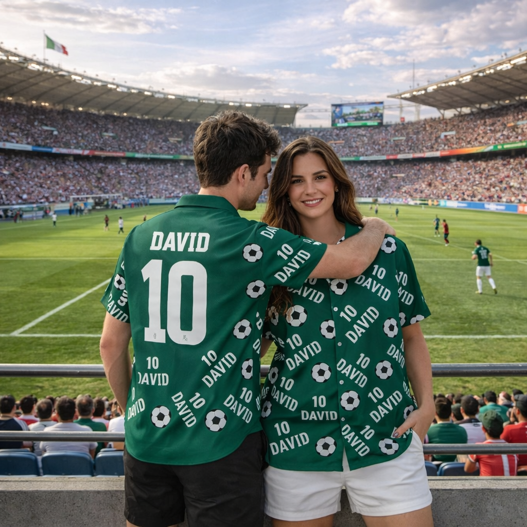 Custom Photo Ball unisex short-sleeve, Funny short-sleeve button-down, hawaiian shirt with ball, Personalized Name/Number