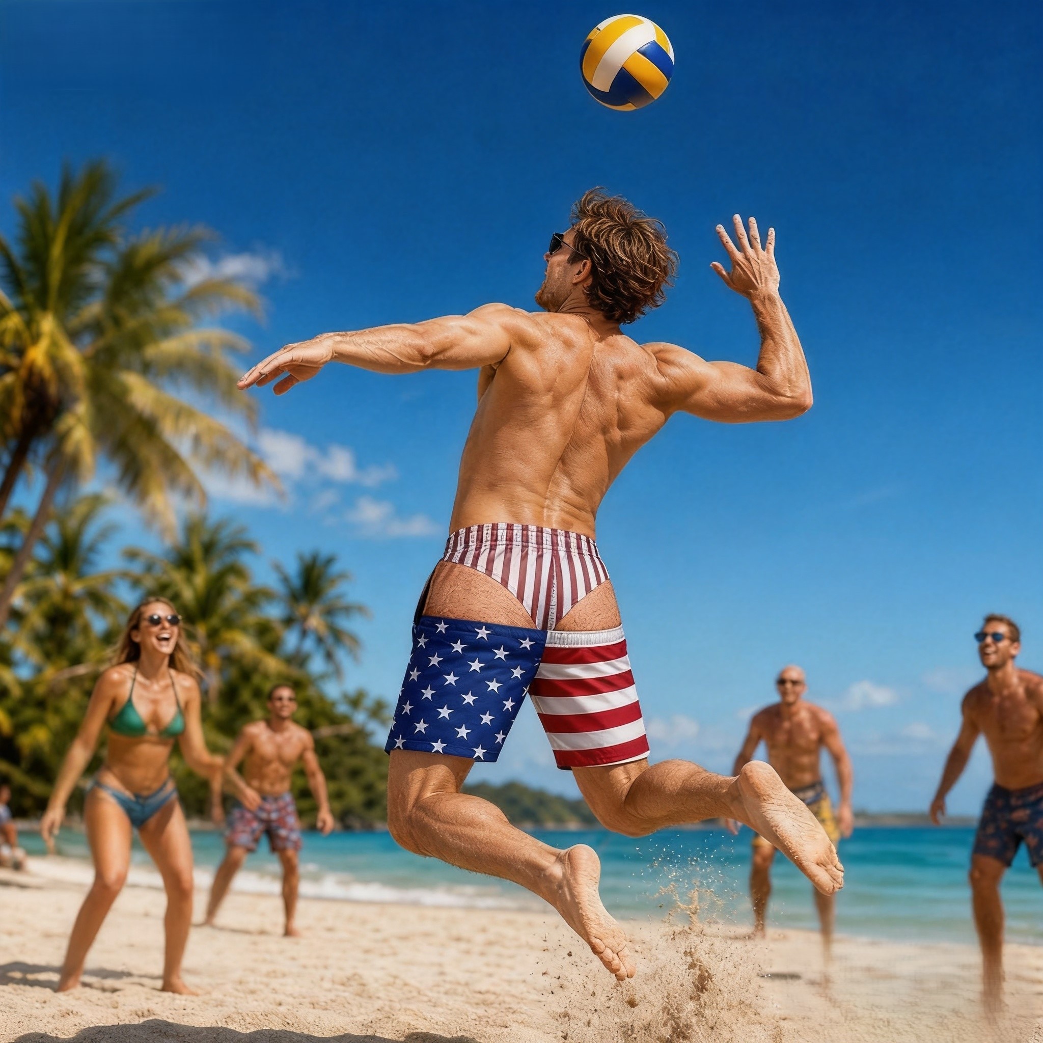 Men's Novelty Swim Trunks – Funny Illusion Beach Shorts for BBQs, Pool Parties & Vacations
