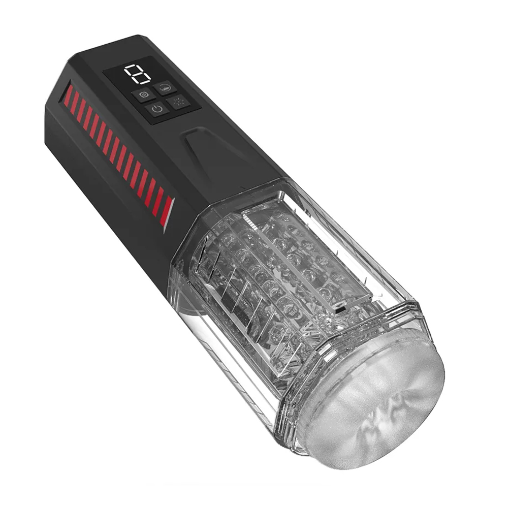 One-Touch Telescopic Sucking And Vibrating Male Masturbation Cup