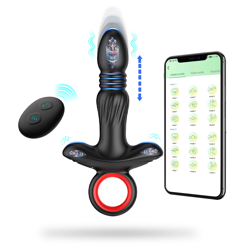 Wireless & App Remote Control Thrusting Vibration Prostate Massager