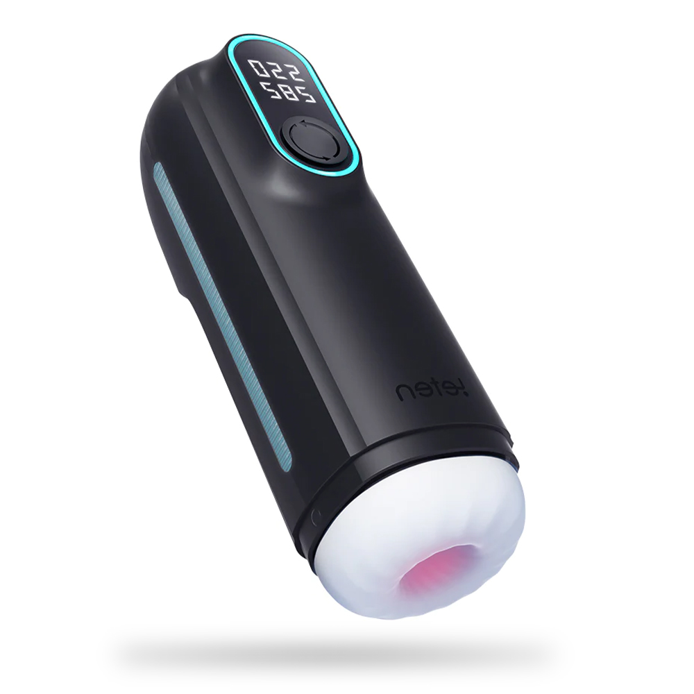 Leten – Black Hurricane Hole - 6 Modes Telescopic Suction Heating Male Masturbation Cup