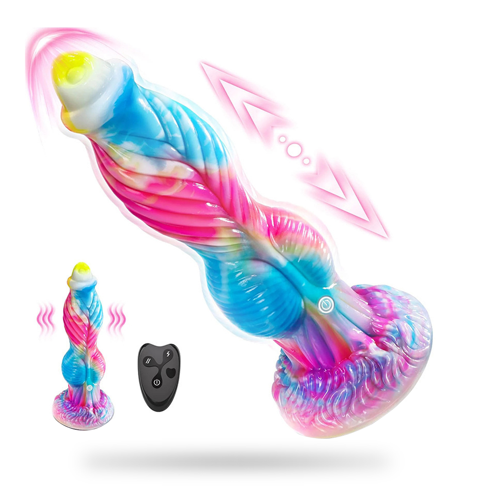 Fantasy 3-in-1 Remote Control Telescopic Vibrating Thrust Huge Dildo