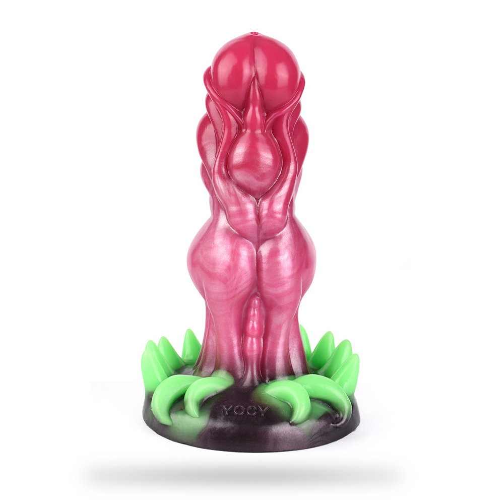 Luminous Base Shaped Silicone Fantasy Dildo