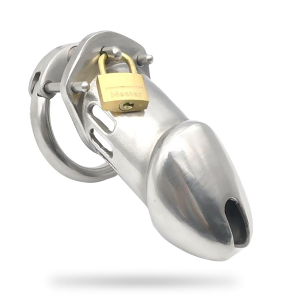 Stainless Steel Men's Long Chastity Cages