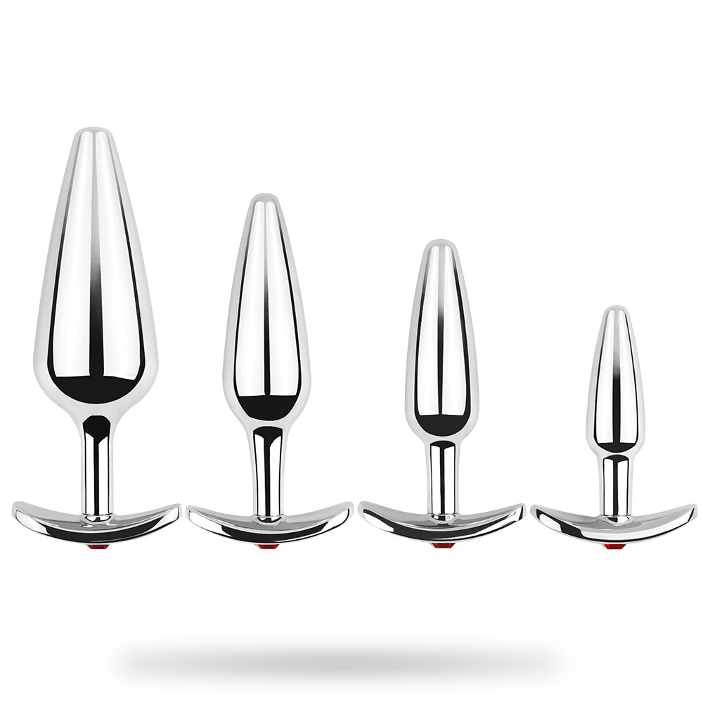 4 PCS Metallic Silver Anal Dilation Anal Plug