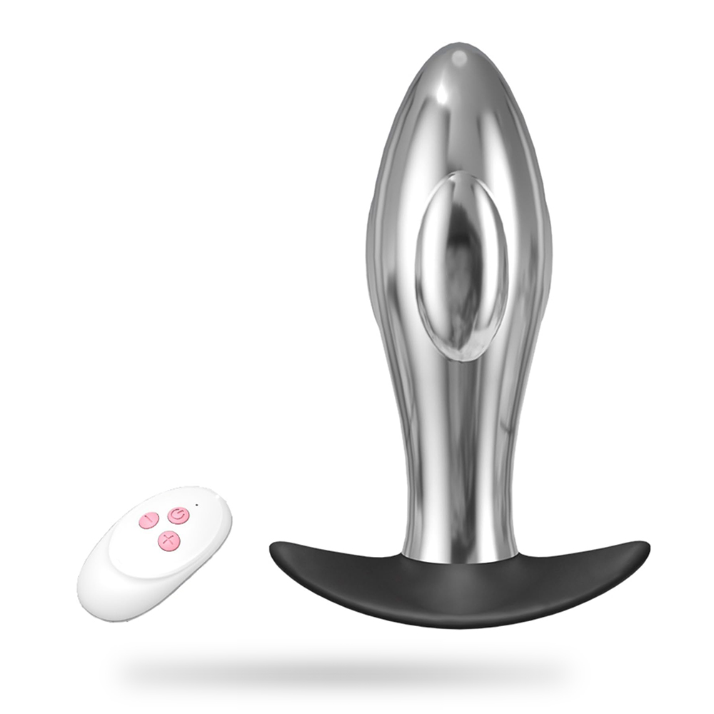10 Mode Anal Vibrator, Rechargeable Metal Anal Plug Prostate Massager Adult Sex Toy Unisex