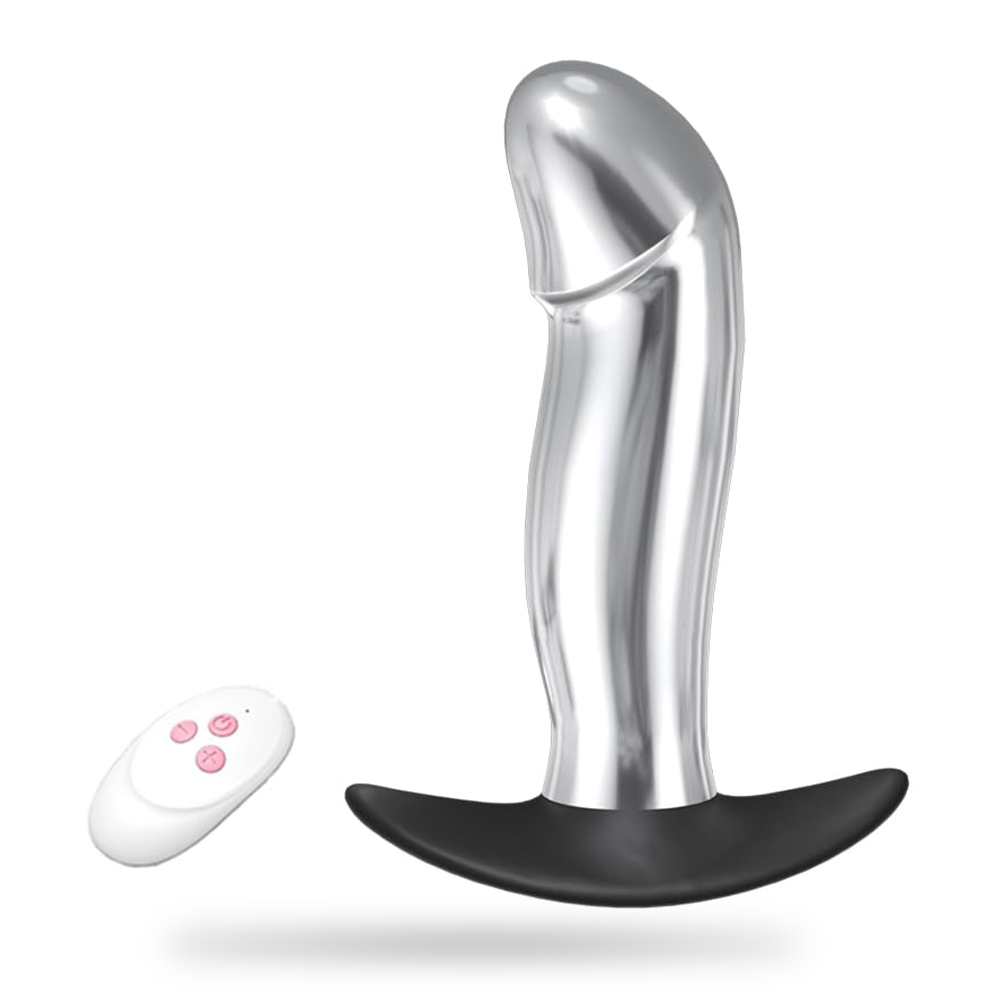 10 Vibration Modes Metal Anal Vibrator Butt Plug