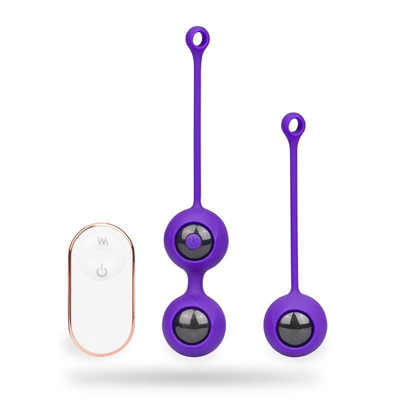 Remote control vibrating Kegel ball private part contraction pelvic floor muscle vibrator