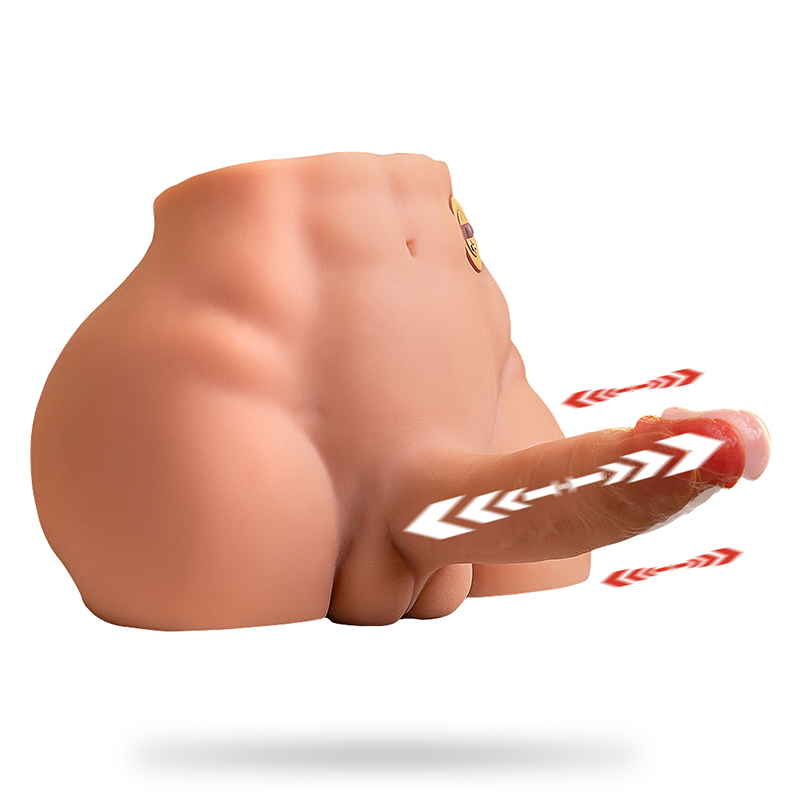 3-Speed 4-Frequency Telescopic 3d Electric Pulse Vibrating Ass Sex Doll