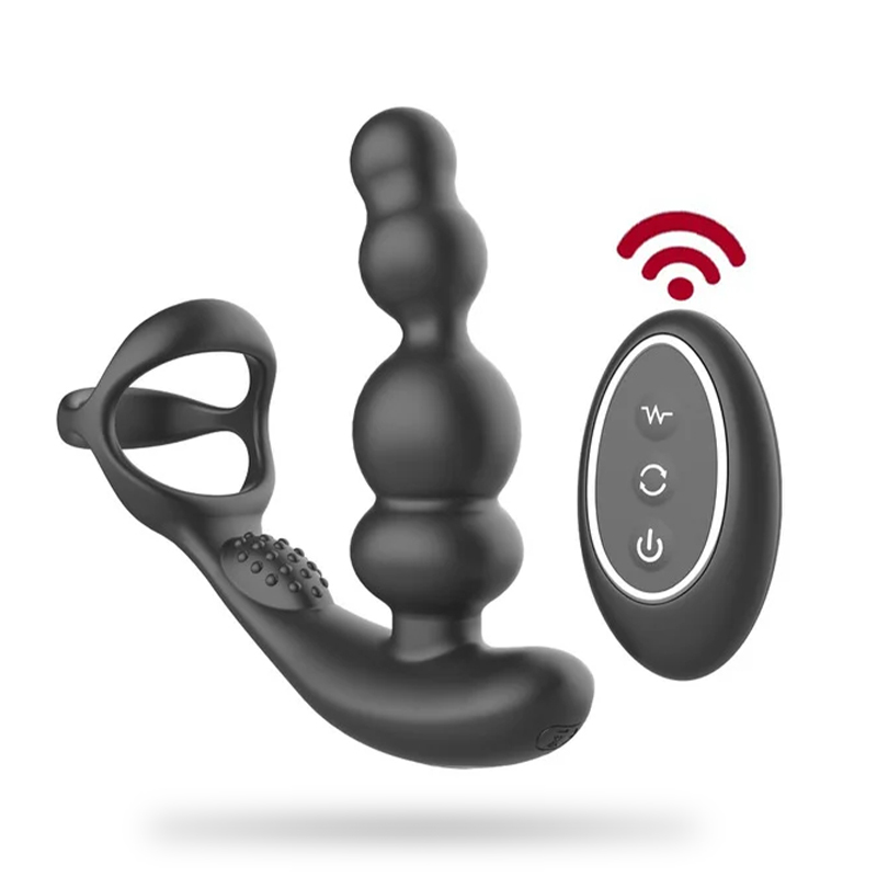 Wireless Remote Control 360° Rotating Vibrating Prostate Massager
