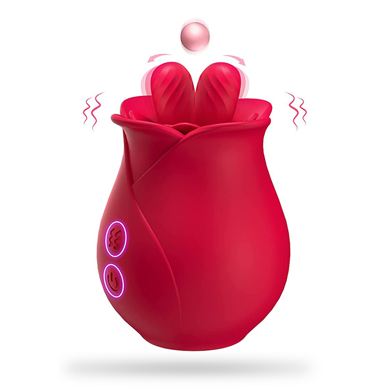 10 Modes Licking Vibrating Rose Nipple Vibrators For Women
