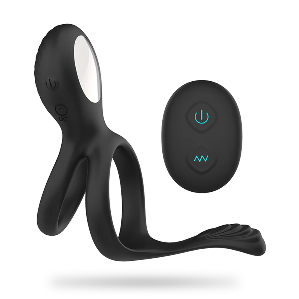 Wireless Remote Control Vibrating Cock Ring and Clitoral Stimulator