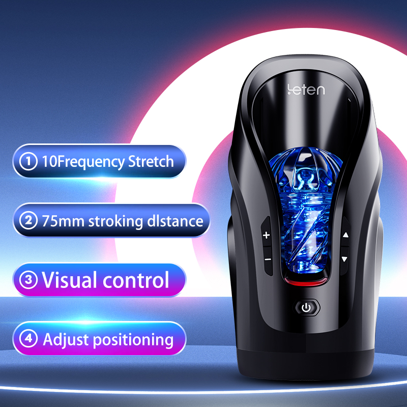 Leten Fully Automatic 10 Frequency Telescopic Fixed-Point Adjustment Male Masturbator