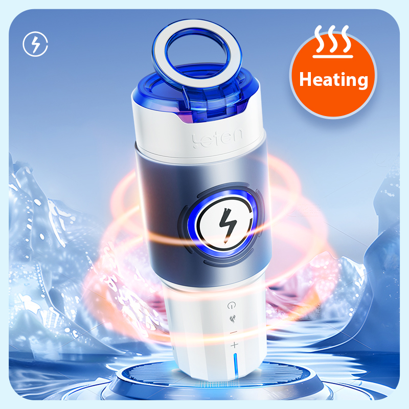 Infrared Light Heating Retractable Male Masturbator