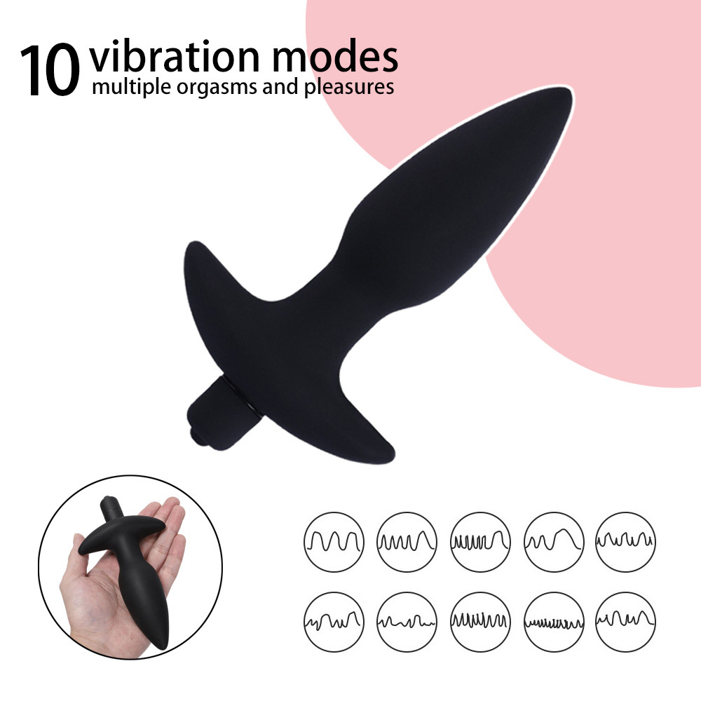 Male Prostate Silicone Vibrating Bullet Anal Plug