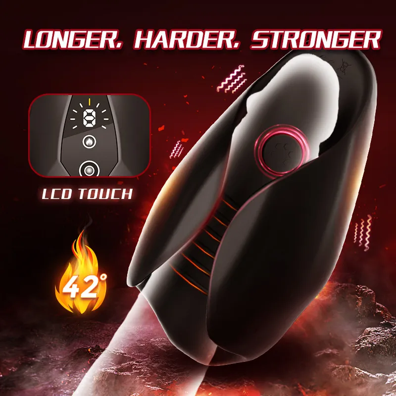 Penis Training Male Masturbator 9 Modes, Vibrating Toy Strokers Glans Trainer Stimulator, Mens Machine Masturbators Adult & Games