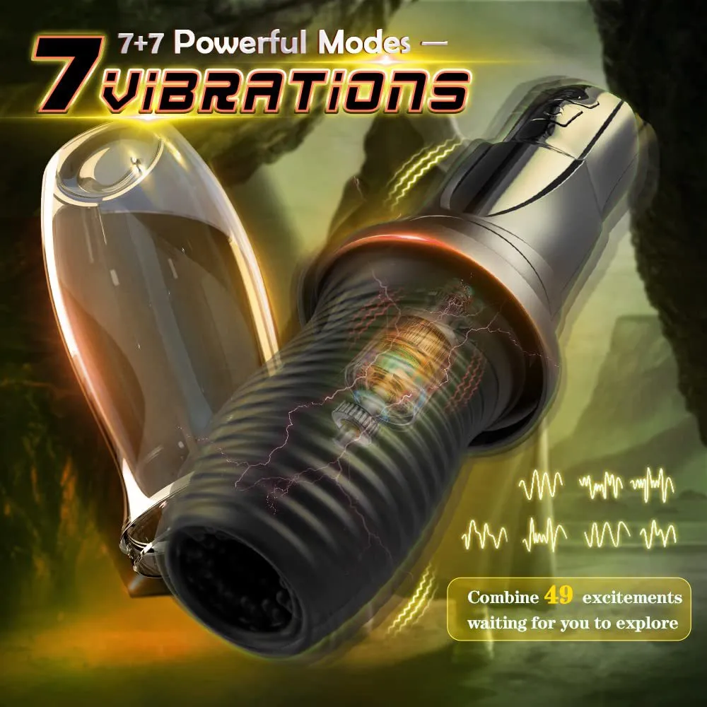 360° Wrapped 7 Rotating Vibrating Handheld Electric Masturbator