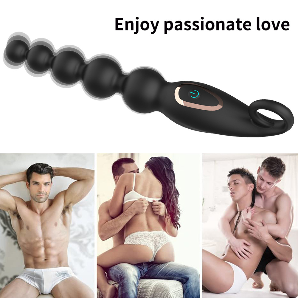 7 Frequency Vibration Anal Plug With Beads In The Back Chamber