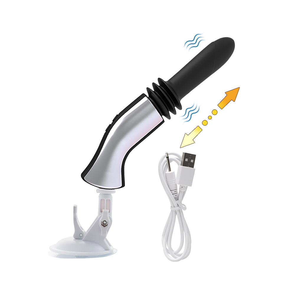 4-Frequency Vibration + Telescopic Female Masturbation Vibrator Dildo