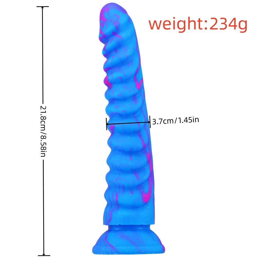 Dragon Scale Mixed Color Silicone Artificial Dildo