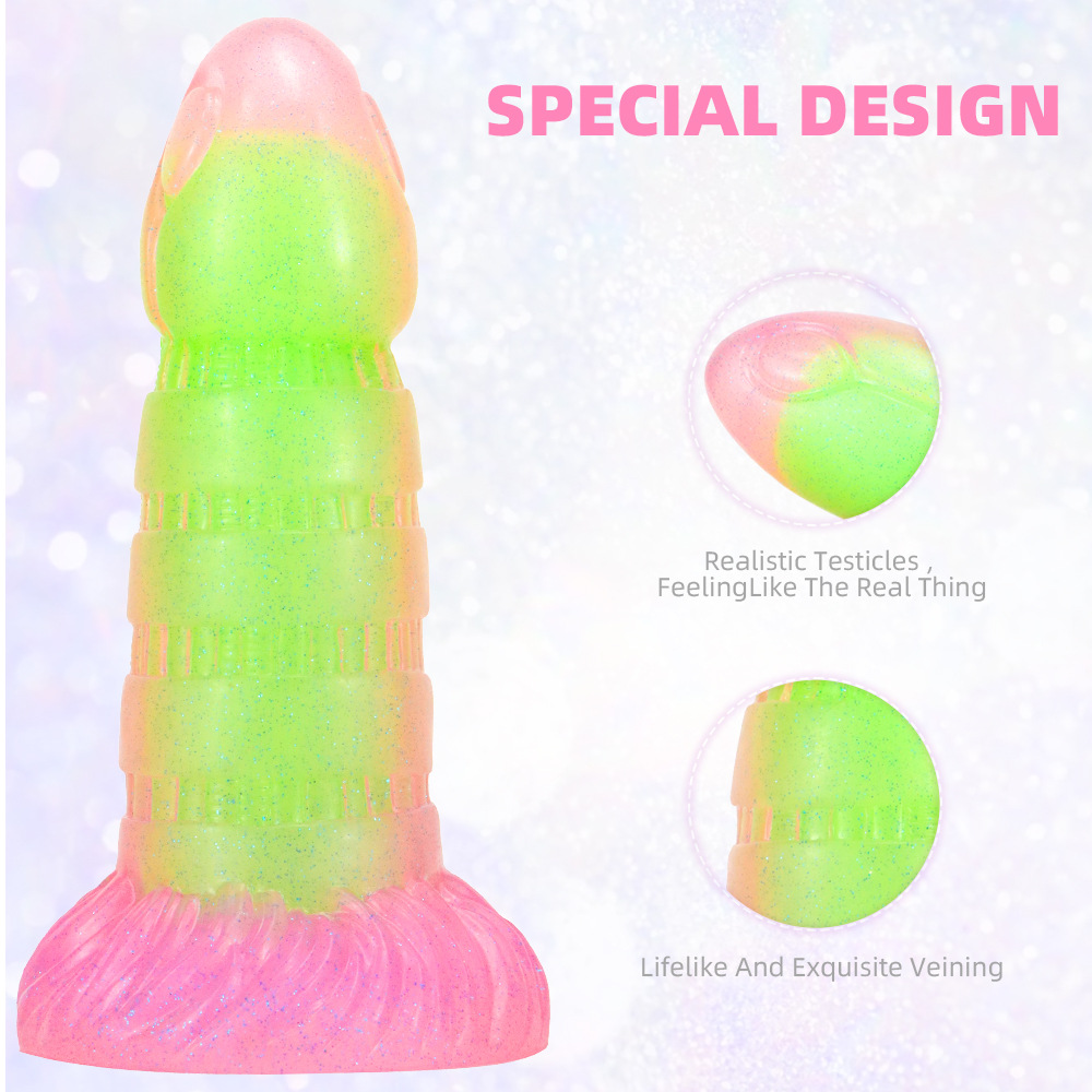 Special-Shaped Luminous Liquid Silicone Dildo
