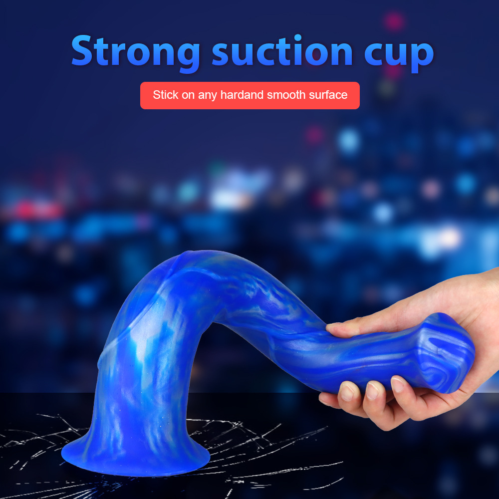 Thick Mixed Color Artificial Horse Dick Silicone Dildo