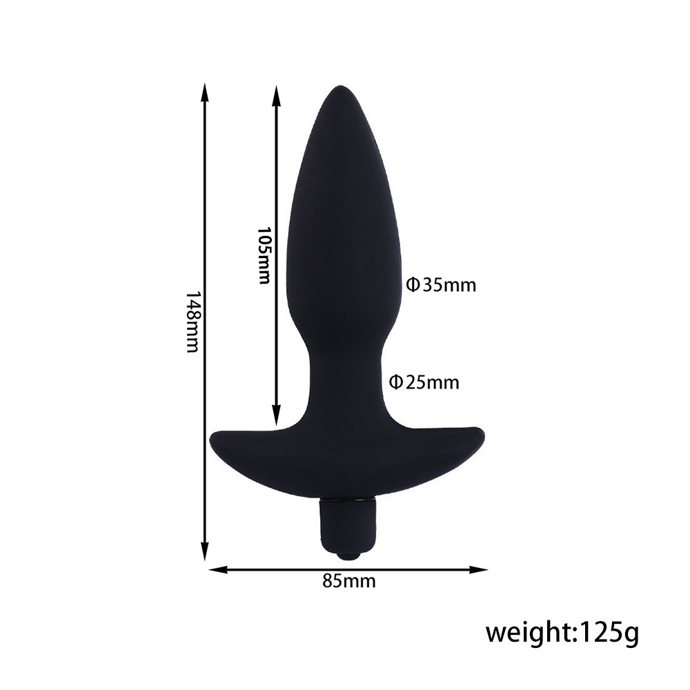 Male Prostate Silicone Vibrating Bullet Anal Plug