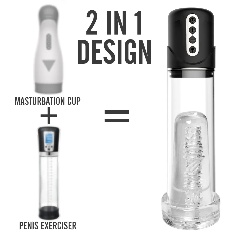 Fully Automatic Vacuum Sucking Male Electric Penis Training Enlargement Masturbation Pump