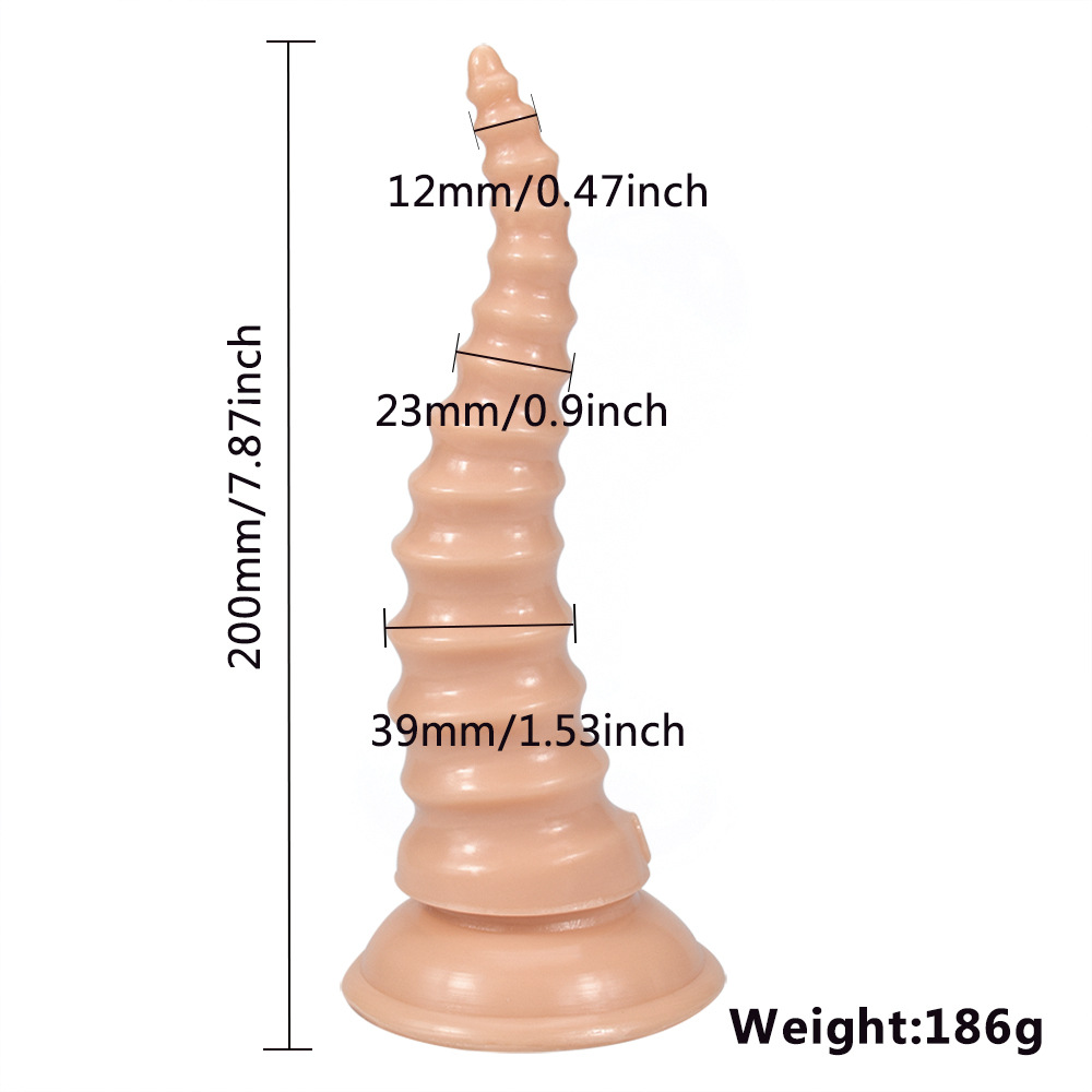 200mm Horn Shaped Anal Plug Dildo