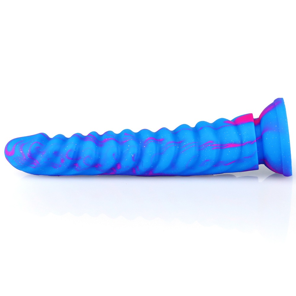 Dragon Scale Mixed Color Silicone Artificial Dildo