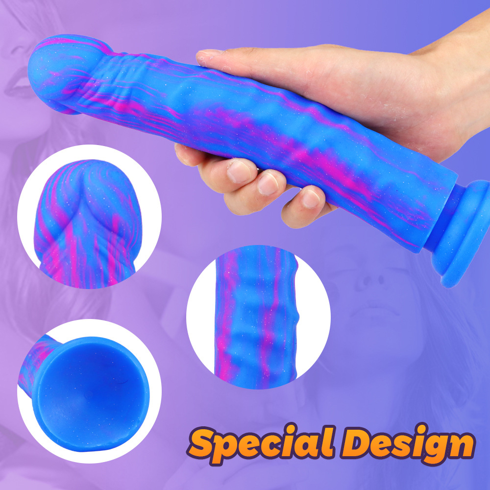Blue Silicone Simulated Butt Plug Dildo