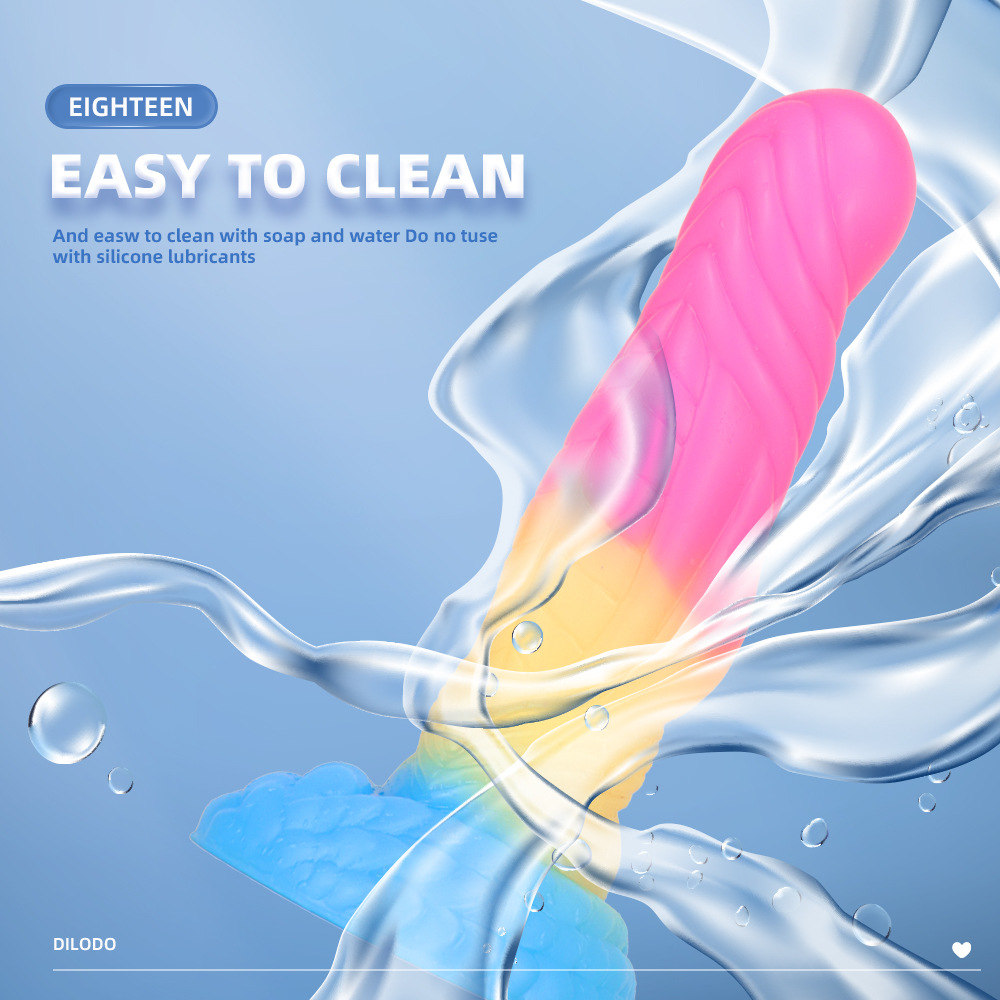 Mixed Color Liquid Silicone Artificial Dildo