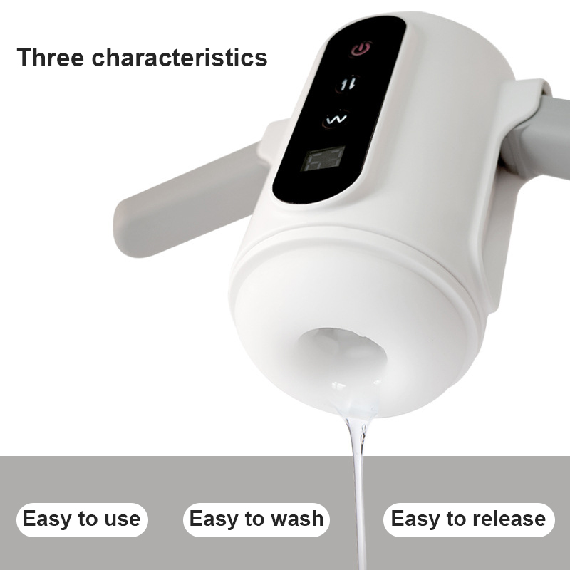 9 Thrusting & Vibration Settings Automatic Male Masturbator with Foldable Handles