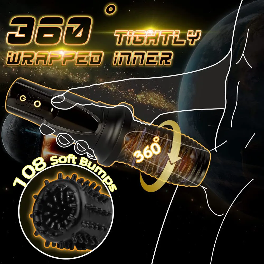 360° Wrapped 7 Rotating Vibrating Handheld Electric Masturbator