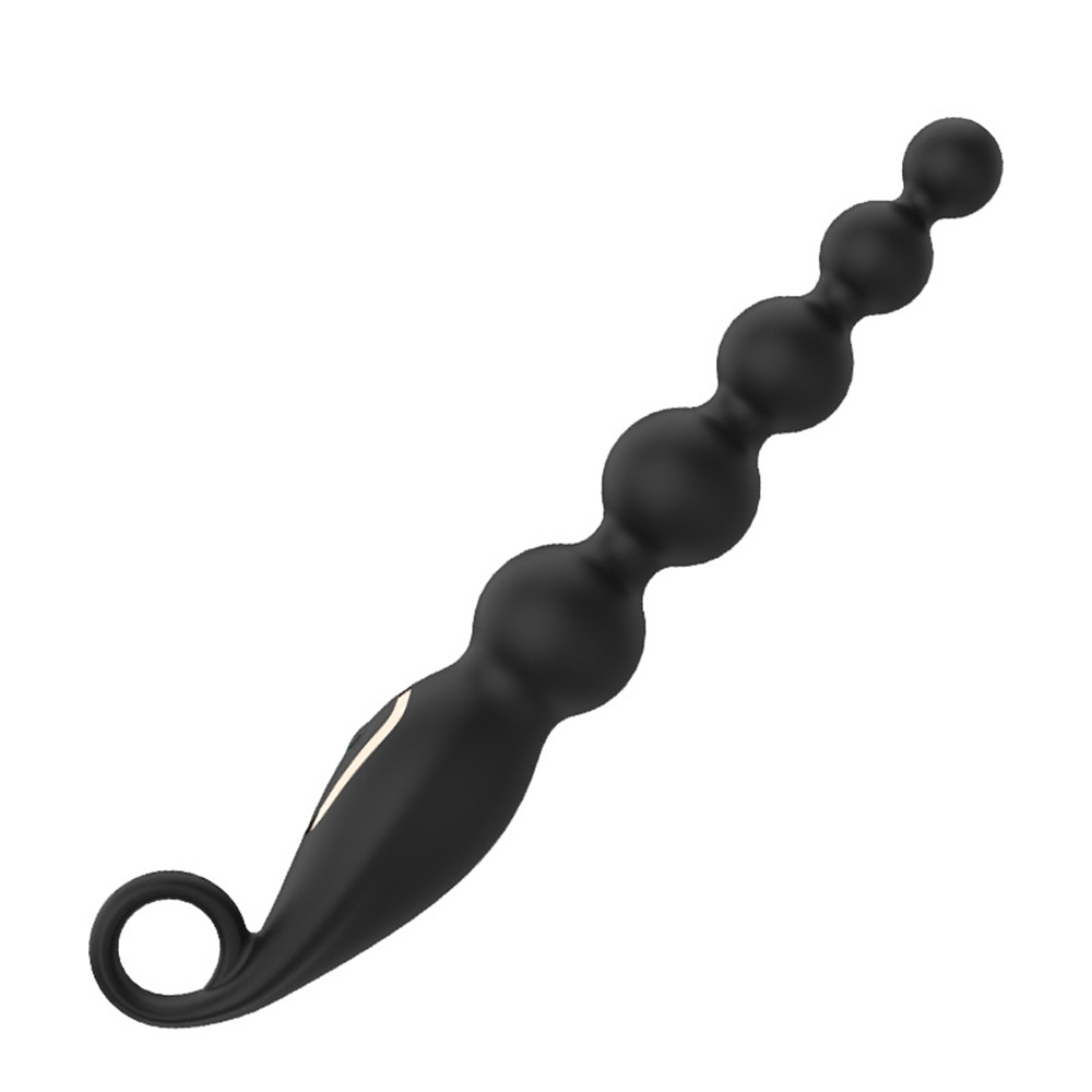 7 Frequency Vibration Anal Plug With Beads In The Back Chamber