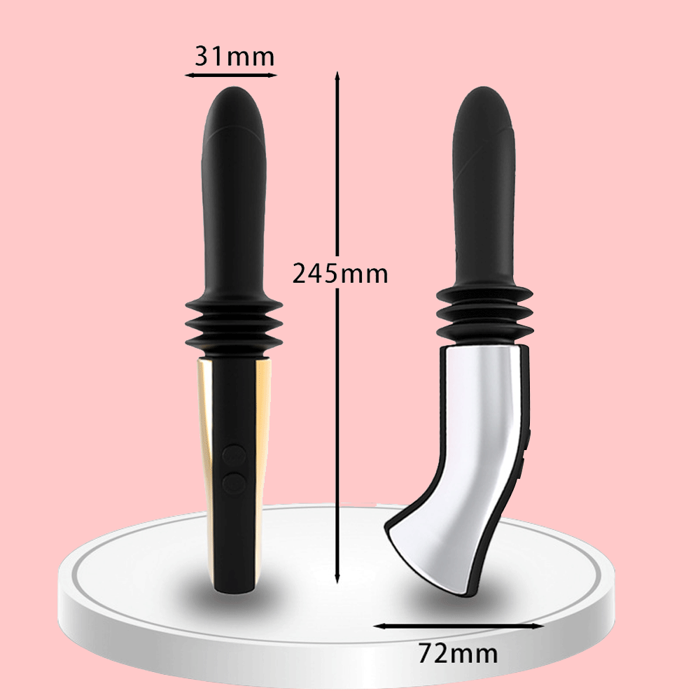 4-Frequency Vibration + Telescopic Female Masturbation Vibrator Dildo