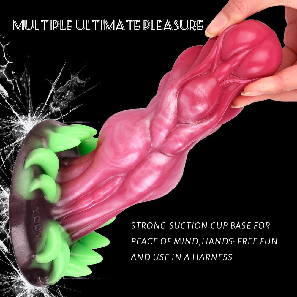 Luminous Base Shaped Silicone Fantasy Dildo